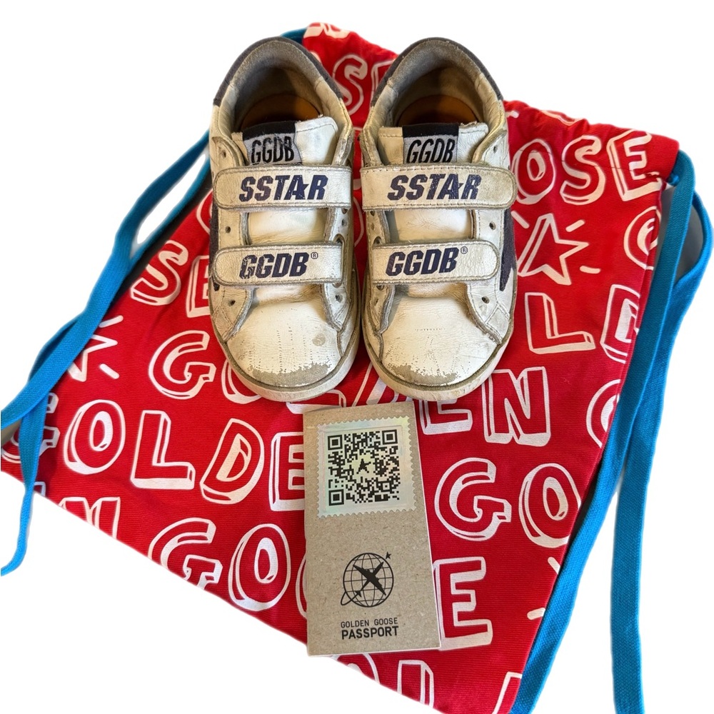 Golden Goose White Sneakers Distressed Vintage Style